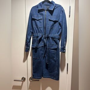 J. Crew tie Belted Denim Dress